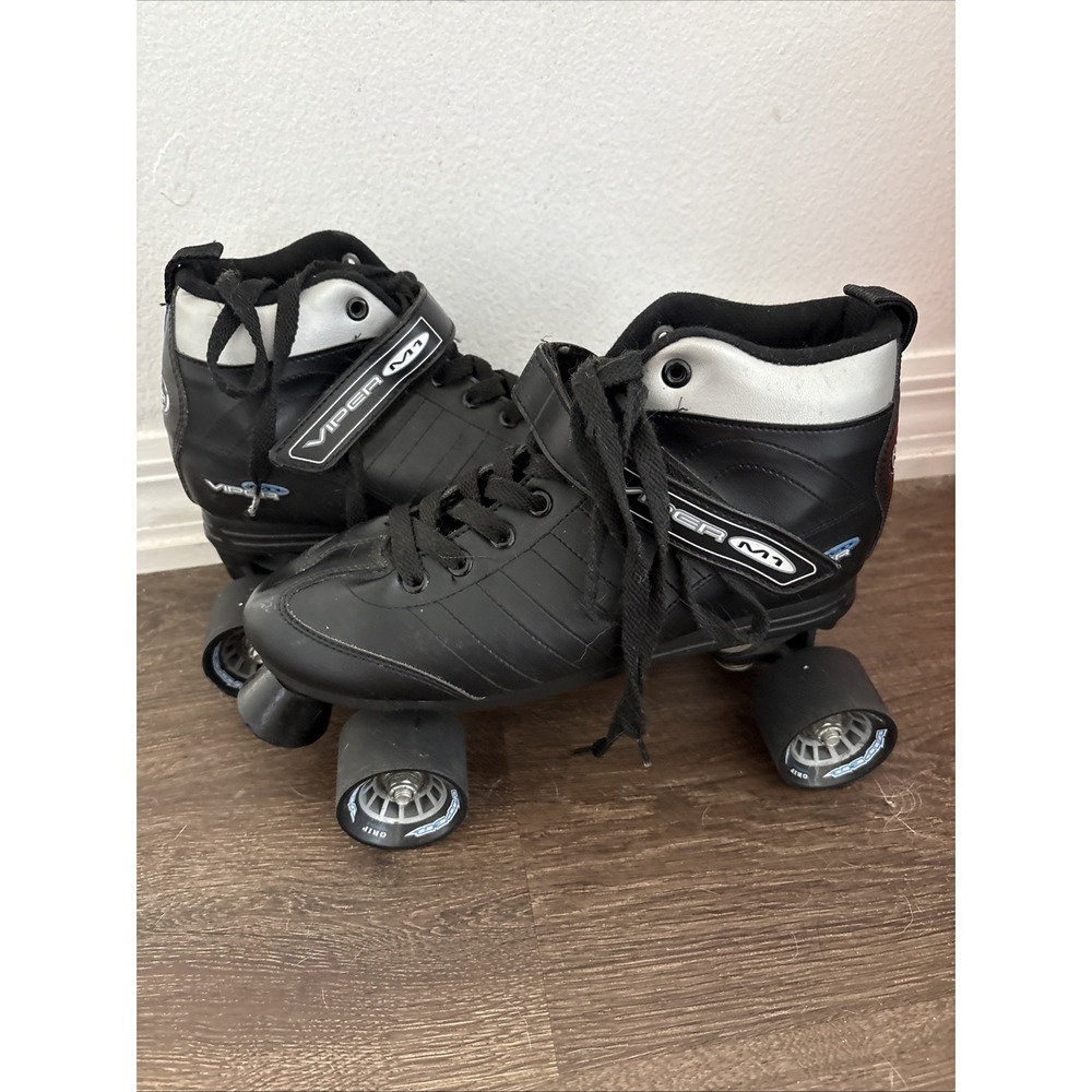 Roller Derby Viper M1 U721M Quad Roller Skates Black Men's 8.5/ 9 Women 10/10.5
